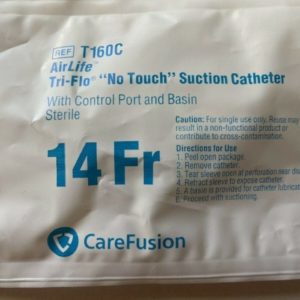 AirLife Tri-Flo No Touch Suction Catheter with Control Port & Basin Sterile Condition (5 Pack)
