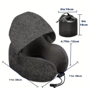 travel-cpap-Comfortable-Memory-Foam-Travel-Pillow-with-Hidden-Hoody-for-Sleeping-cpap-store-usa